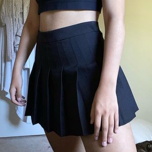 cute black tennis mini skirt